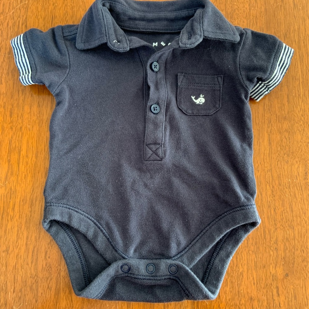 😊FREE😊 Nutmeg Navy Blue Polo Shirt size 0-3m
